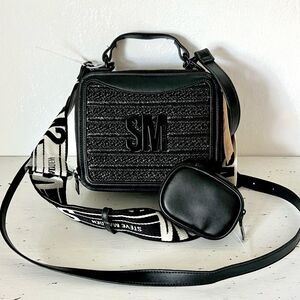 Steve Madden Belizza Elizza Crossbody Bag/Purse-Black-NEW!!